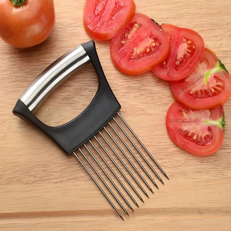 Food Slice Assistant Vegetable Holder Stainless Steel